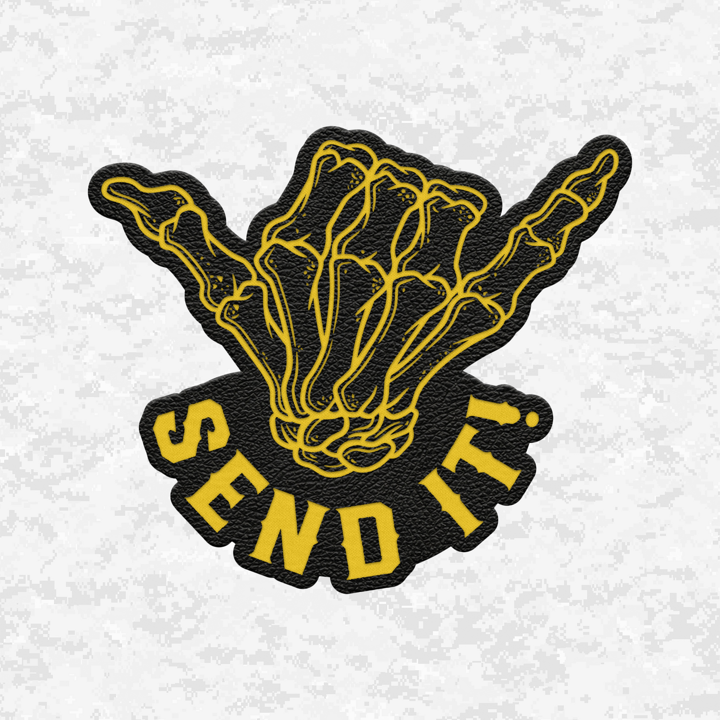Send It Shaka | Leather Patch | Velcro Backed