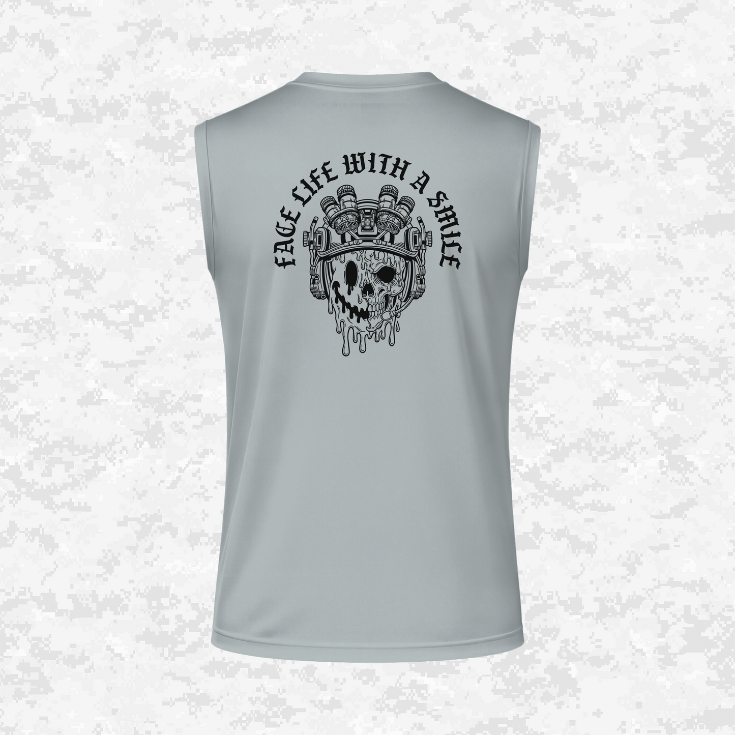 Face Life with a Smile #3 | DRIFIT Sleeveless, Tank, Sleeveless Hoodie