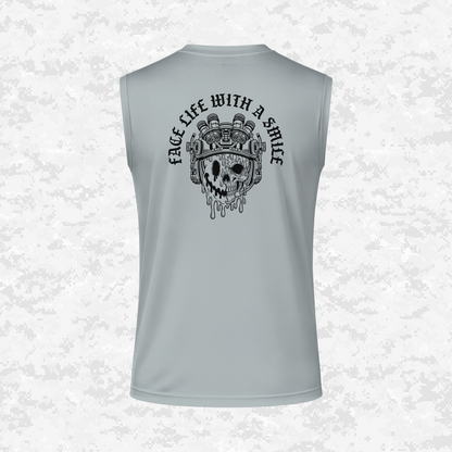 Face Life with a Smile #3 | DRIFIT Sleeveless, Tank, Sleeveless Hoodie