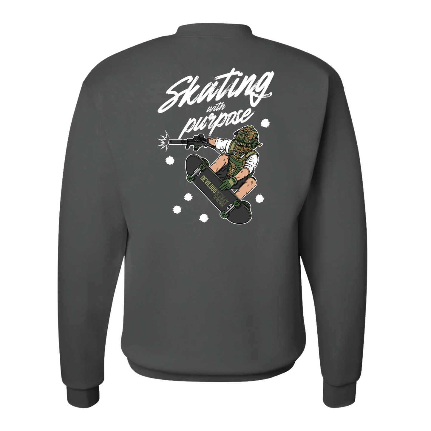 Skating With Purpose - Marine in Skate (marpat forest) Sweatshirt