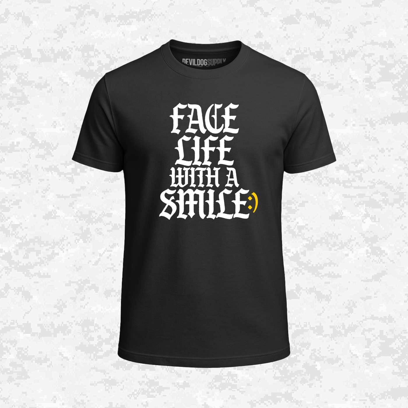 Face Life with a Smile | Essential Text | T-shirt