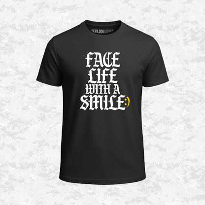 Face Life with a Smile | Essential Text | T-shirt
