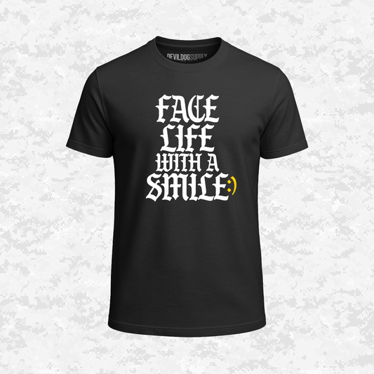 Face Life with a Smile | Essential Text | T-shirt