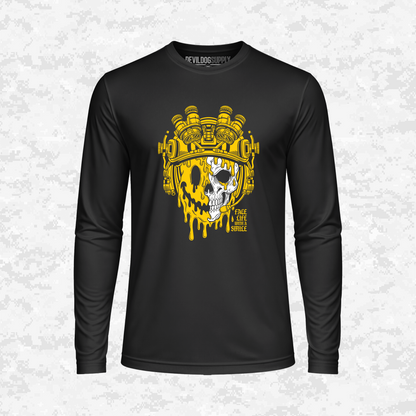 Face Life with a Smile | Tactical Skull | DRIFIT Long sleeve, Hoodie