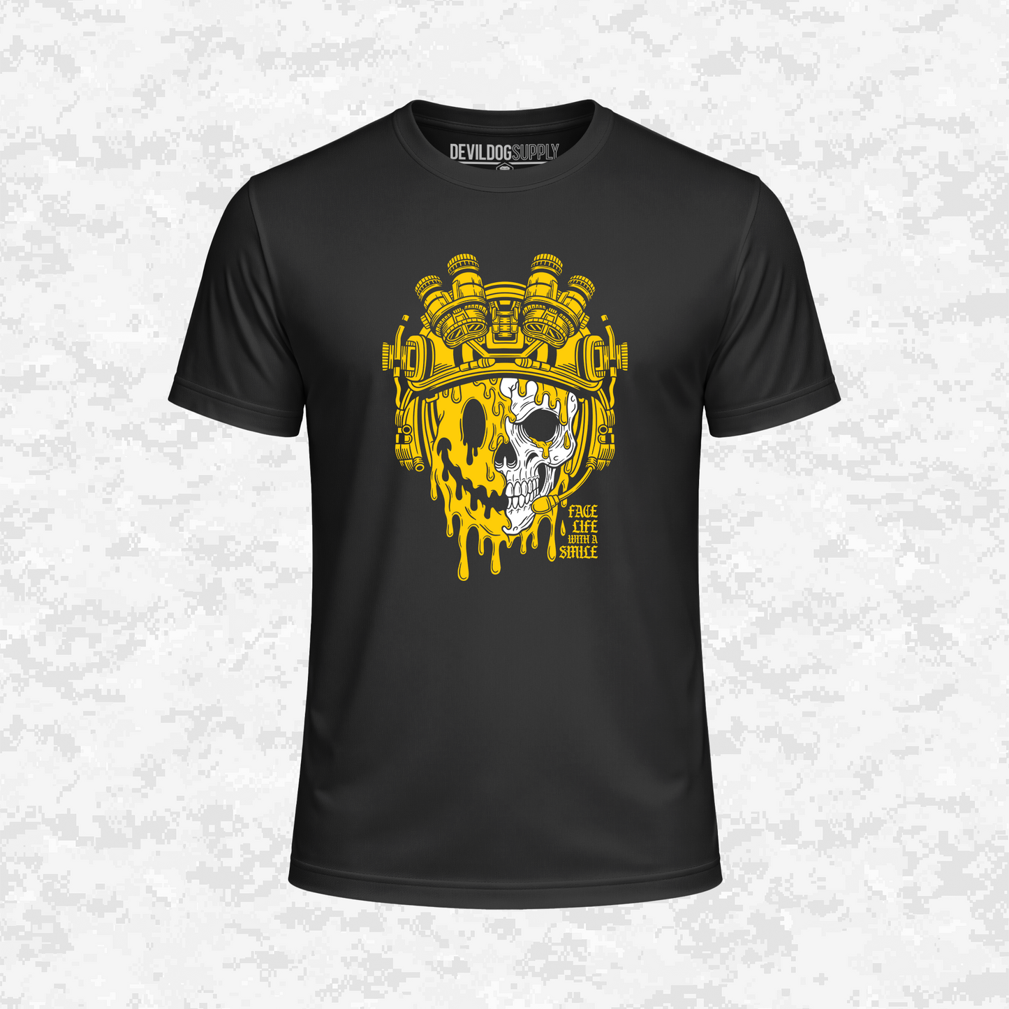 Face Life with a Smile | Tactical Skull | DRIFIT Shirt