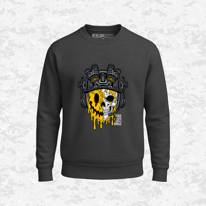 Face Life with a Smile | Tactical Skull | Sweatshirt