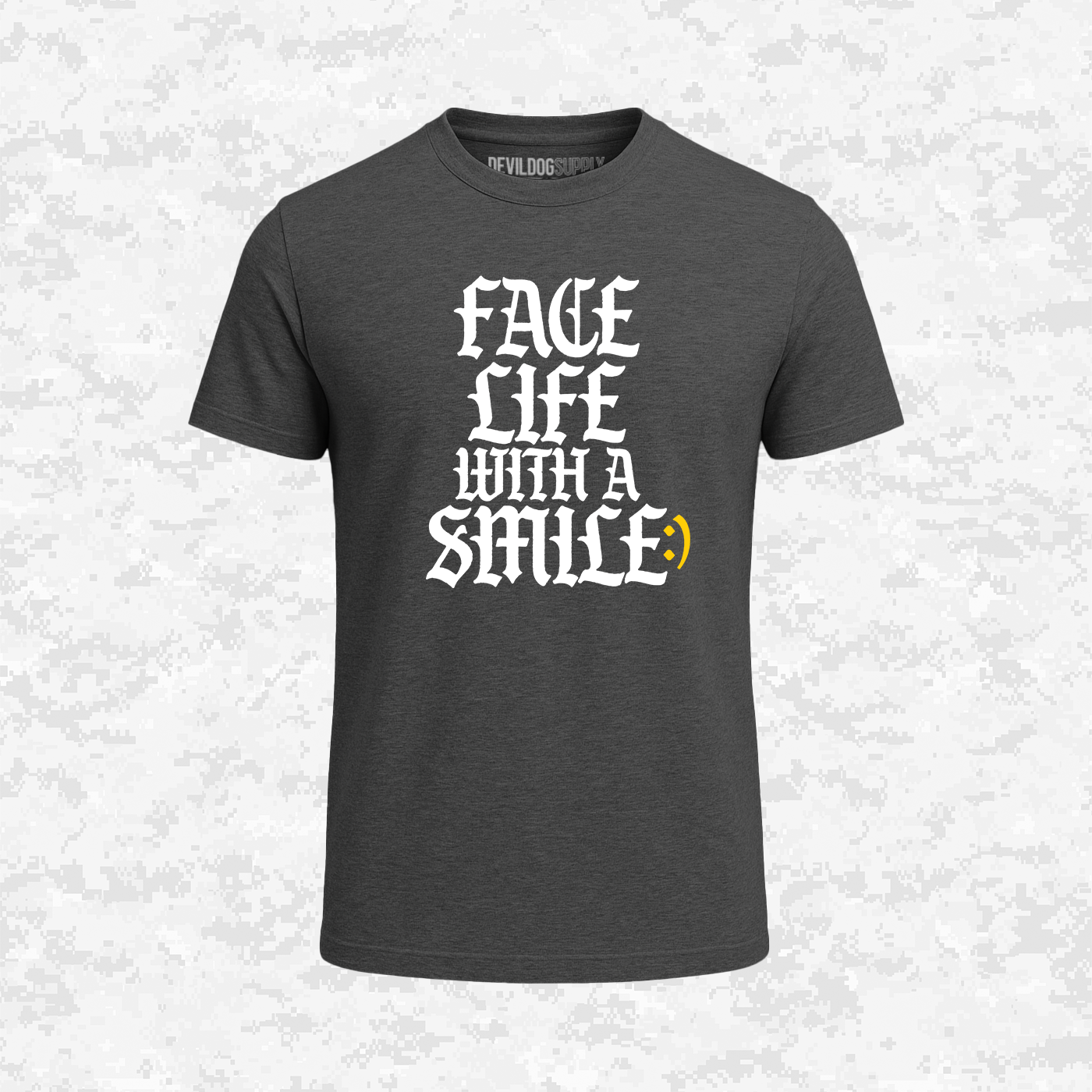 Face Life with a Smile | Essential Text | T-shirt