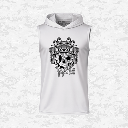 Face Life with a Smile | Tactical Skull | DRIFIT Sleeveless, Tank, Sleeveless Hoodie