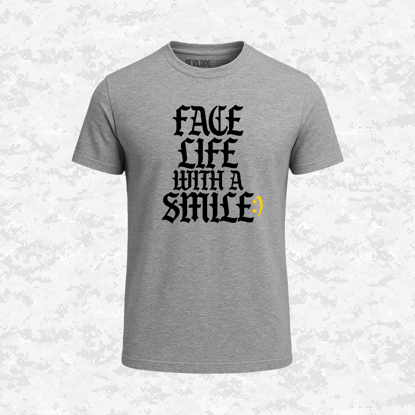 Face Life with a Smile | Essential Text | T-shirt