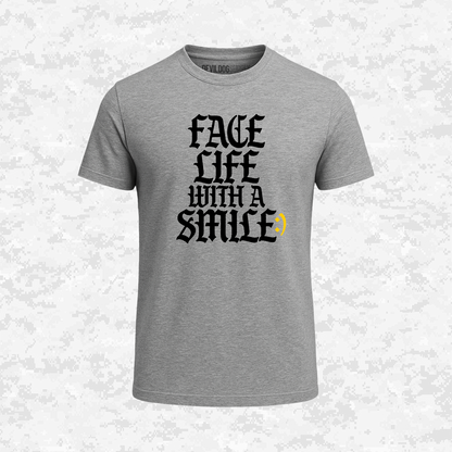 Face Life with a Smile | Essential Text | T-shirt