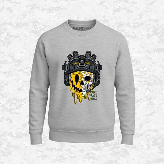 Face Life with a Smile | Tactical Skull | Sweatshirt
