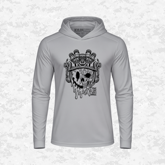 Face Life with a Smile | Tactical Skull | DRIFIT Long sleeve, Hoodie