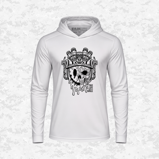 Face Life with a Smile | Tactical Skull | DRIFIT Long sleeve, Hoodie
