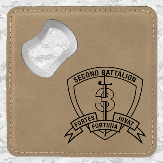2nd Battalion 3rd Marines "Island Warriors" | Leather Coaster & Opener