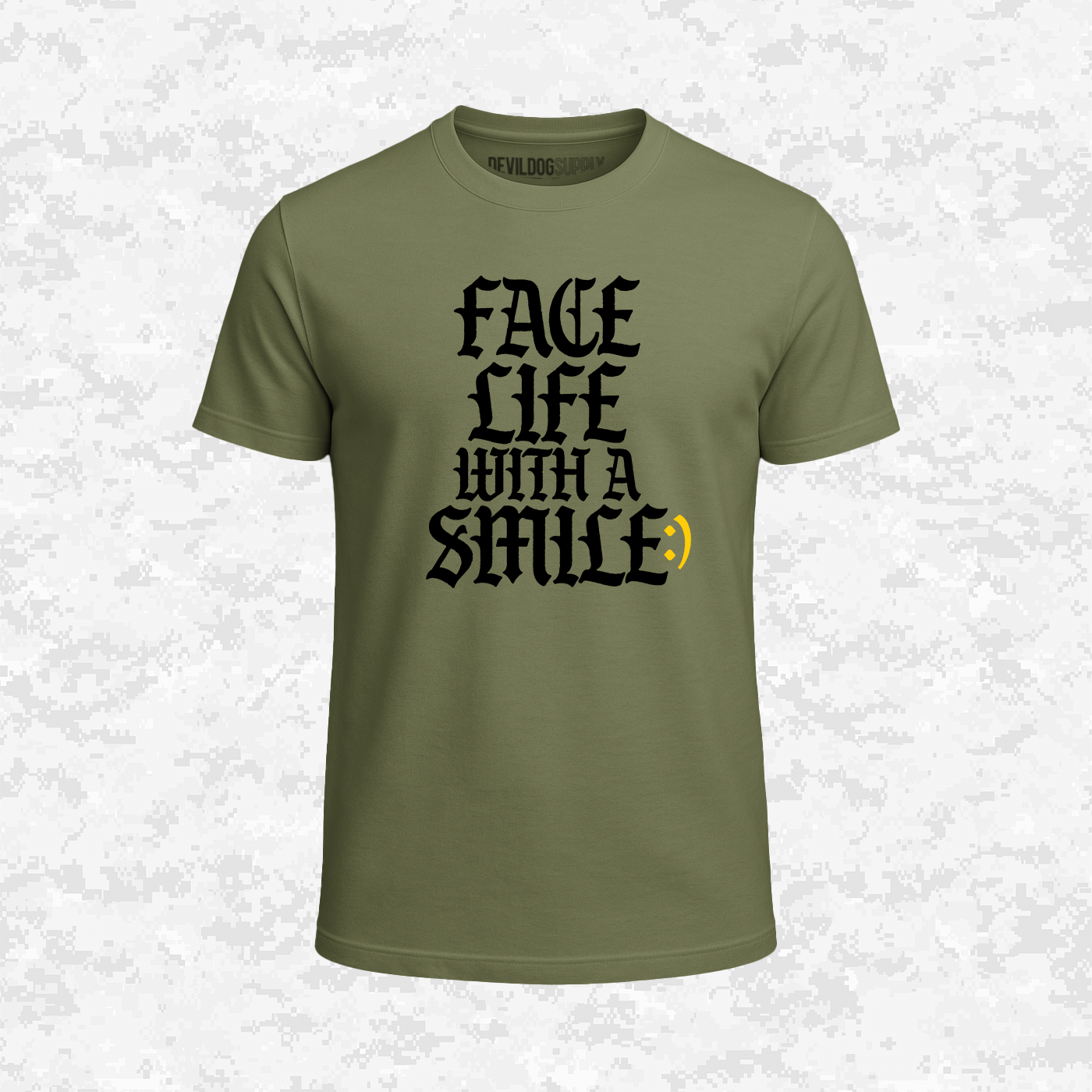 Face Life with a Smile | Essential Text | T-shirt
