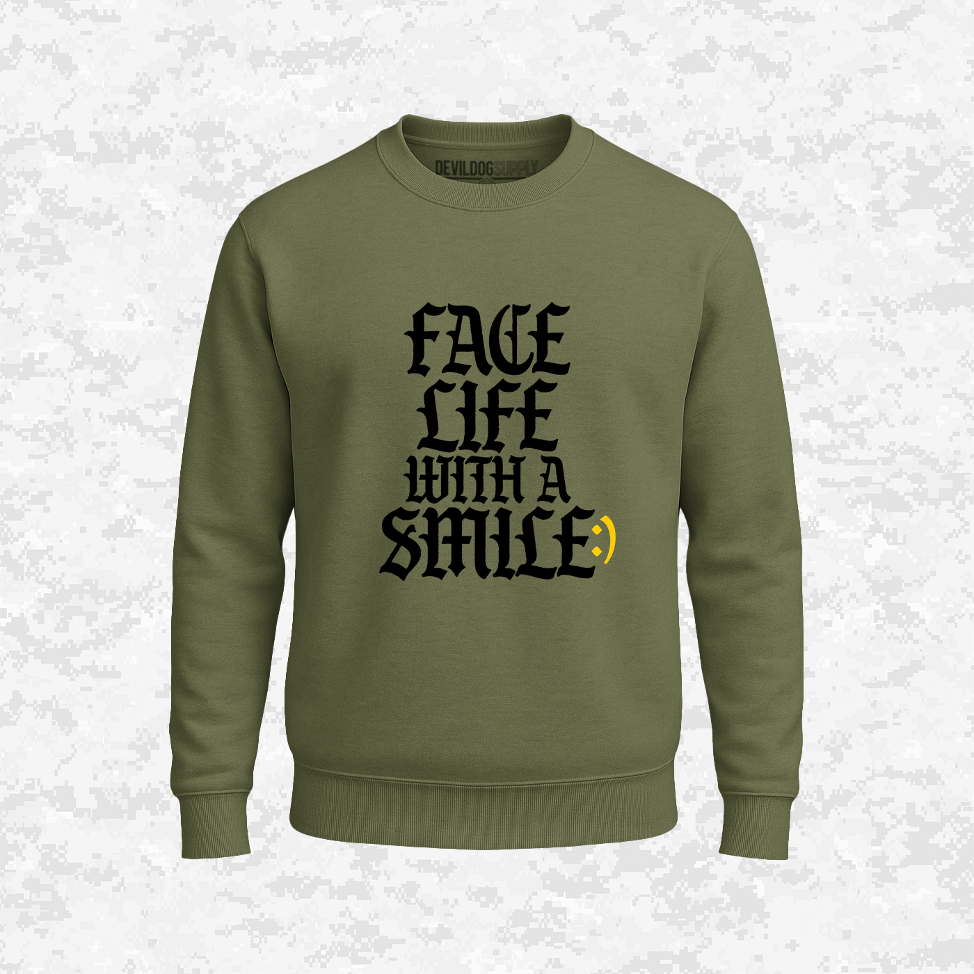 Face Life with a Smile | Essential Text | Sweatshirt