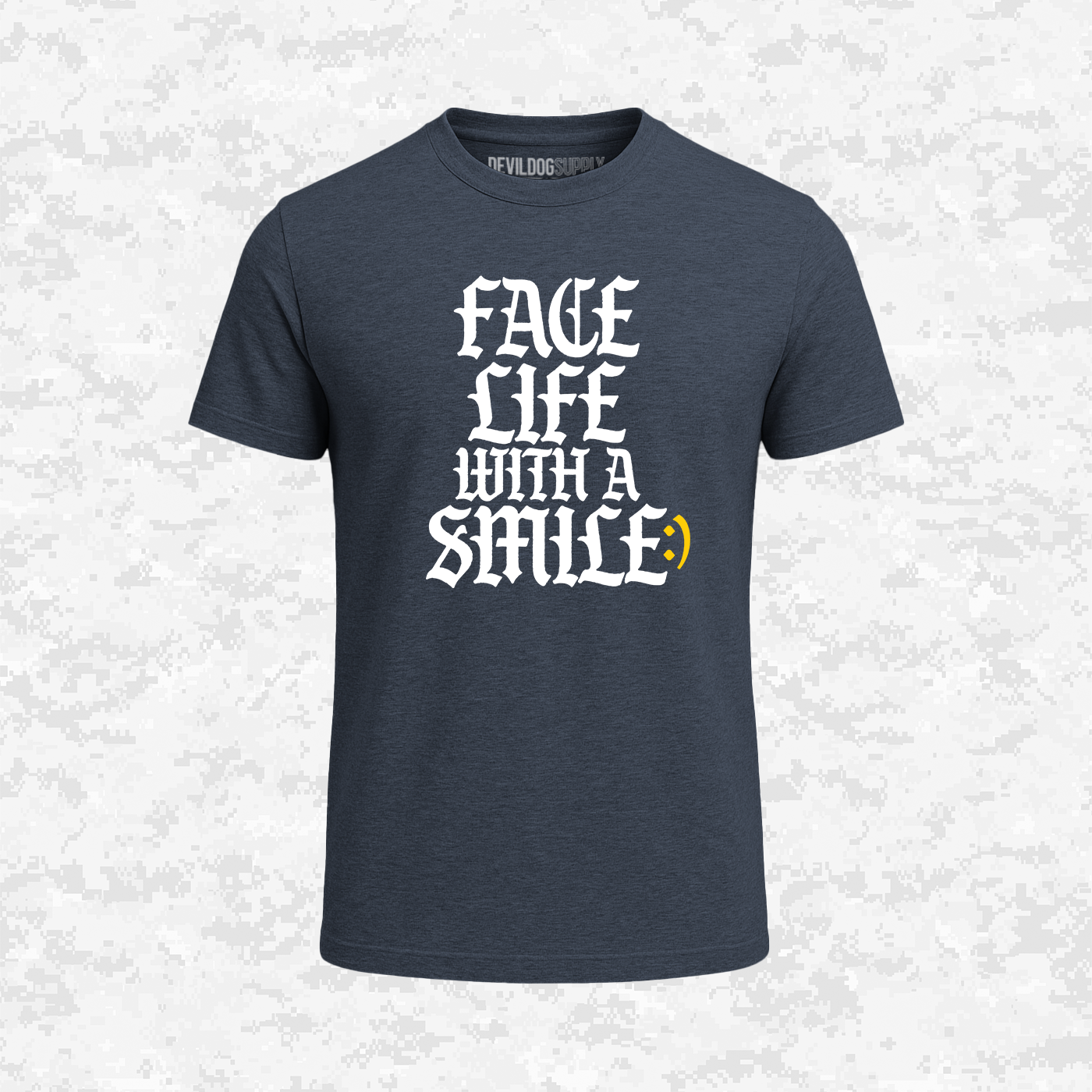 Face Life with a Smile | Essential Text | T-shirt