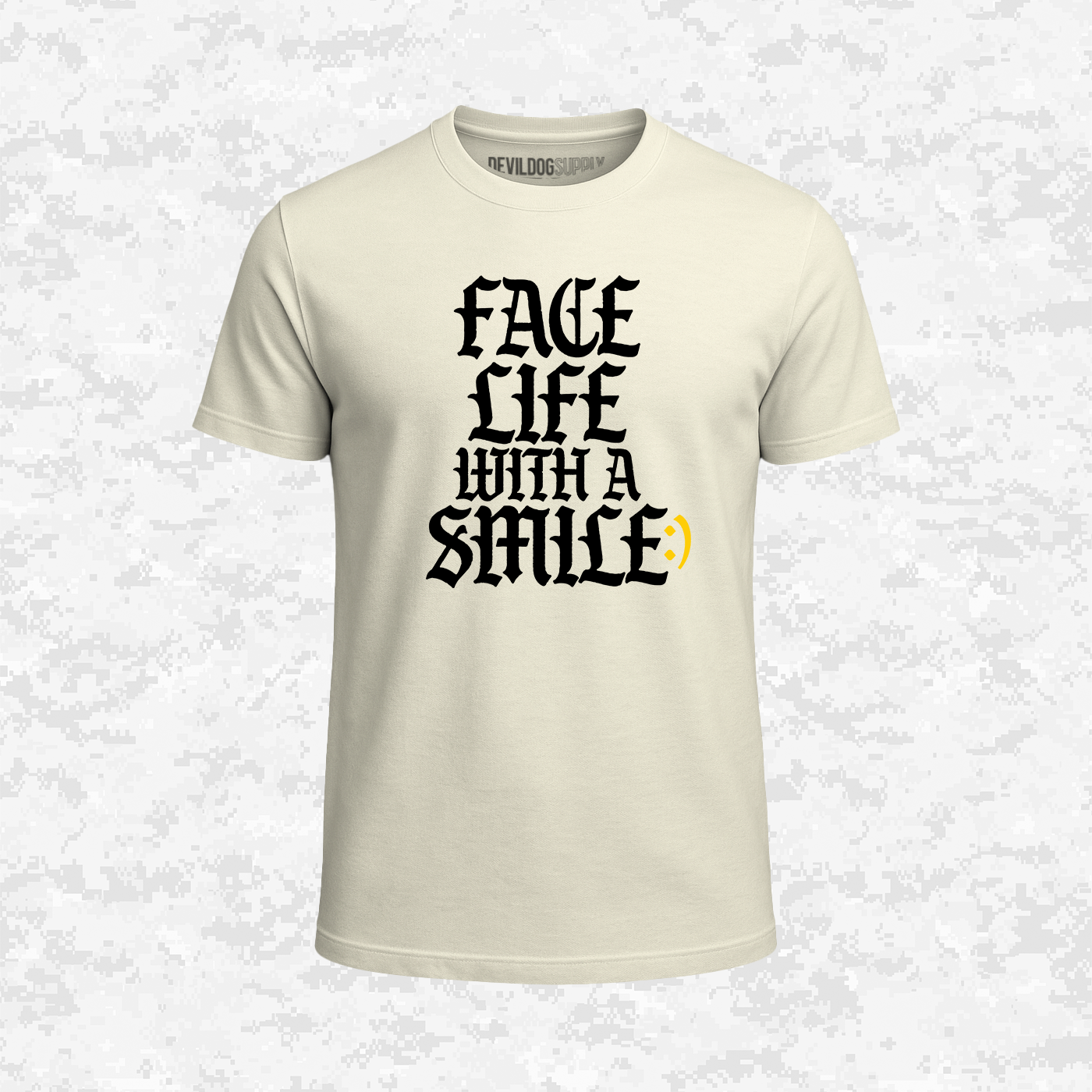 Face Life with a Smile | Essential Text | T-shirt