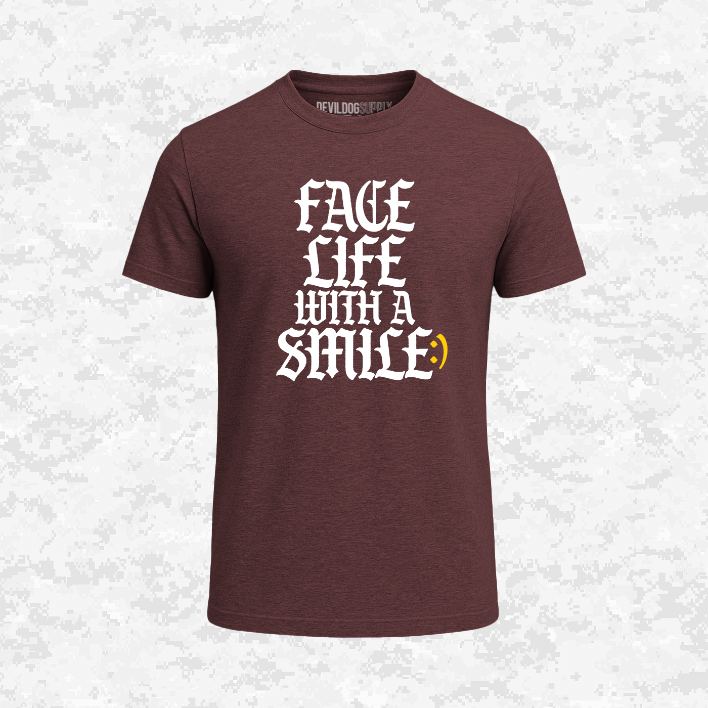 Face Life with a Smile | Essential Text | T-shirt