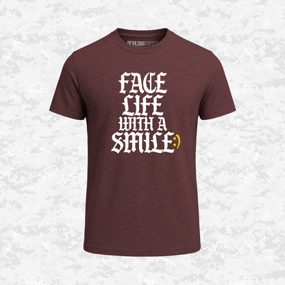 Face Life with a Smile | Essential Text | T-shirt