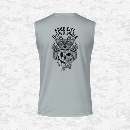 Face Life with a Smile #2 | DRIFIT Sleeveless, Tank, Sleeveless Hoodie