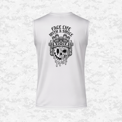 Face Life with a Smile #2 | DRIFIT Sleeveless, Tank, Sleeveless Hoodie