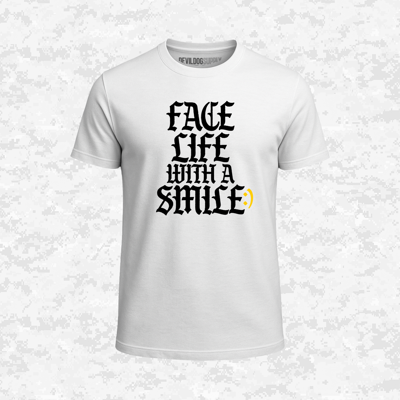 Face Life with a Smile | Essential Text | T-shirt