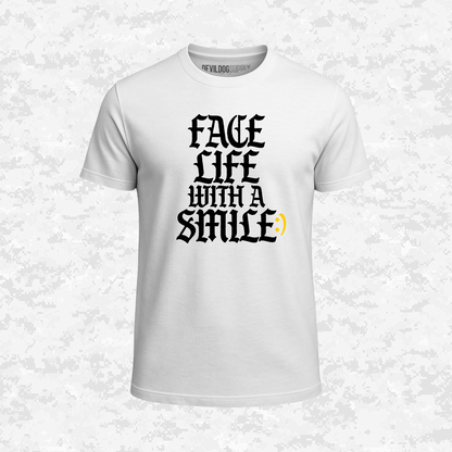 Face Life with a Smile | Essential Text | T-shirt