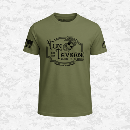 Born in a Bar | Forged to Serve | USMC 251 Years | Customizable Ranks Edition | T-shirt