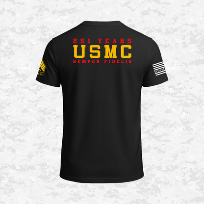 Born in a Bar | Forged to Serve | USMC 251 Years | Customizable Ranks Edition | T-shirt