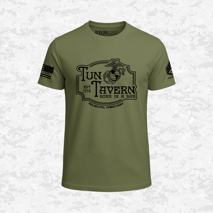 Born in a Bar | Forged to Serve | USMC 251 Years | Customizable Ranks Edition | T-shirt
