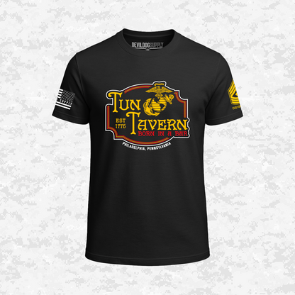 Born in a Bar | Forged to Serve | USMC 251 Years | Customizable Ranks Edition | T-shirt