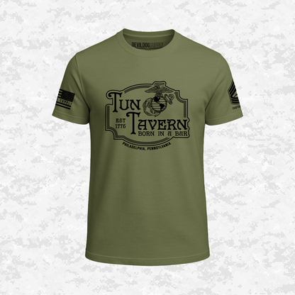 Born in a Bar | Forged to Serve | USMC 251 Years | Customizable Ranks Edition | T-shirt