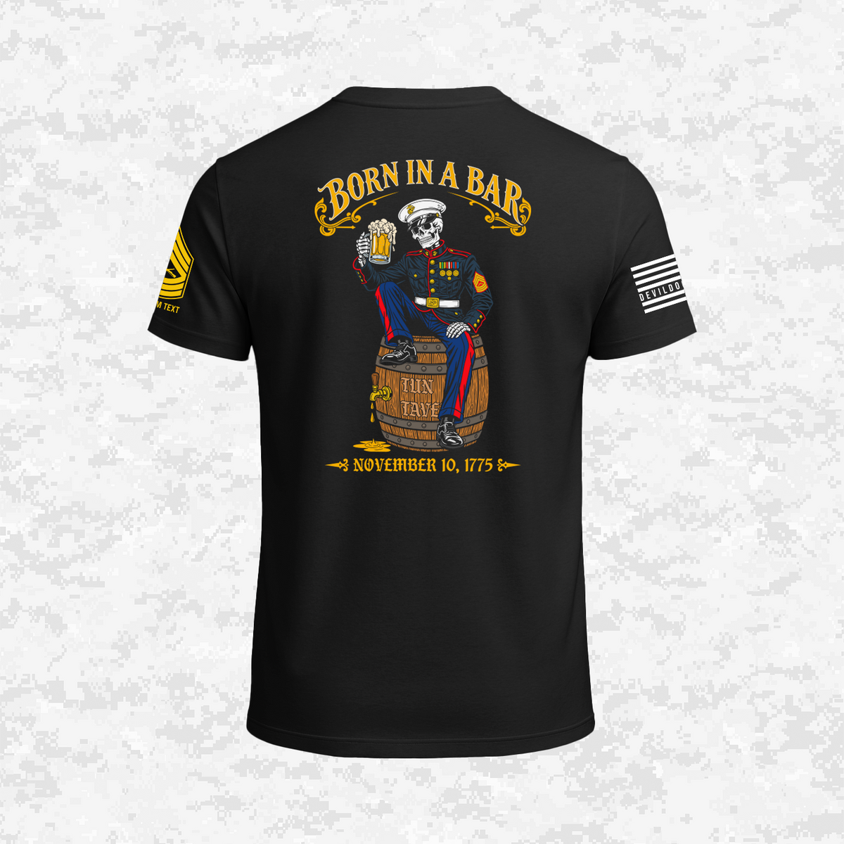 Born in a Bar #2, Customizable Ranks Edition | T-shirt