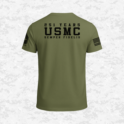 Born in a Bar | Forged to Serve | USMC 251 Years | Customizable Ranks Edition | T-shirt