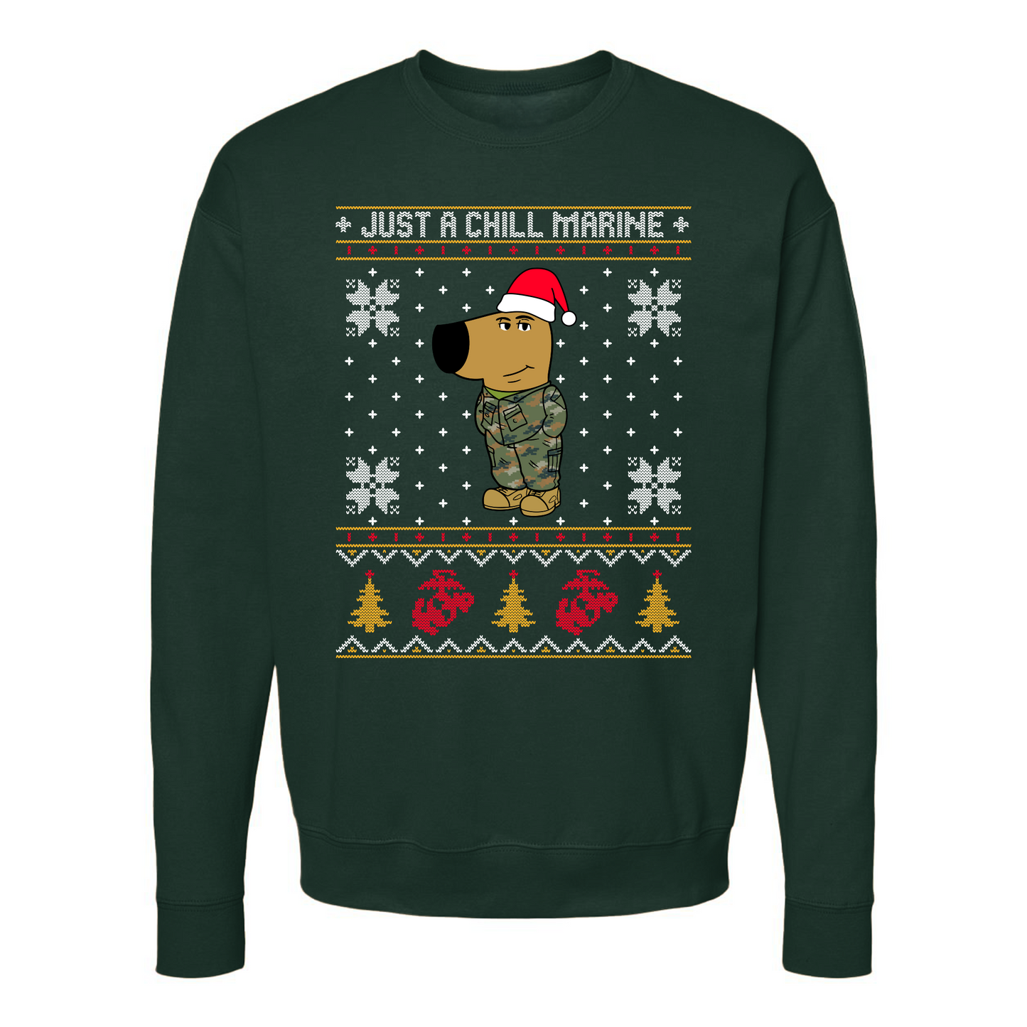 Just a Chill Marine Ugly Christmas Sweaters