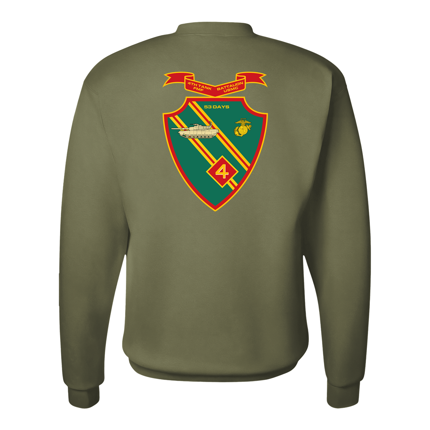 4th Tank Battalion, "53 Days", USMC, United States Marine Corps Sweatshirt