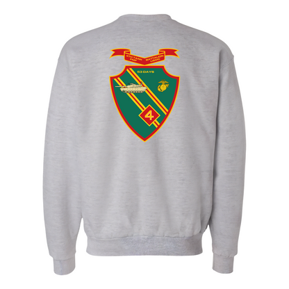 4th Tank Battalion, "53 Days", USMC, United States Marine Corps Sweatshirt