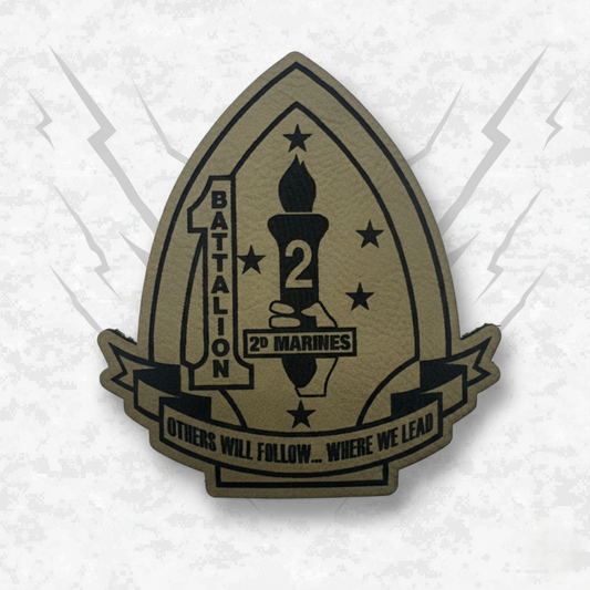 Leather Patch | 1st Battalion 2nd Marines "Typhoon" | Velcro Backed