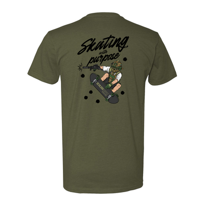 Skating With Purpose - Marine in Skate (marpat forest) Shirt