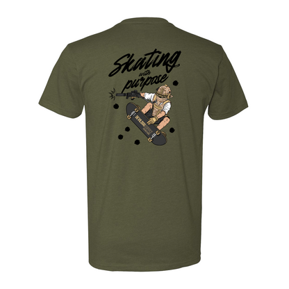 Skating With Purpose - Marine in Skate (marpat desert) Shirt