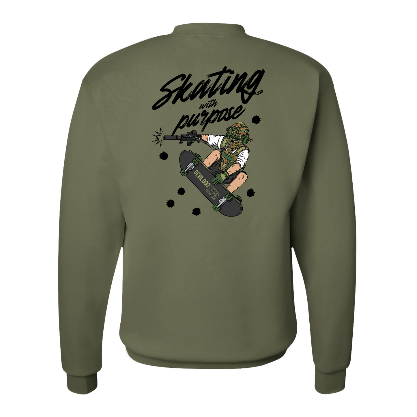 Skating With Purpose - Marine in Skate (marpat forest) Sweatshirt