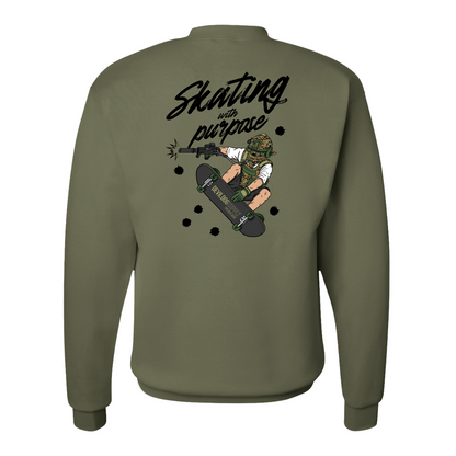 Skating With Purpose - Marine in Skate (marpat forest) Sweatshirt