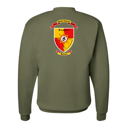 Combat Logistics Battalion 8 Unit ¨Anytime, Anyplace¨ Sweatshirts