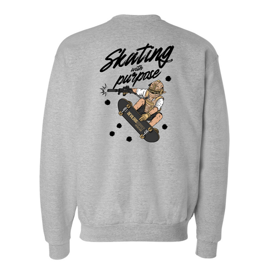 Skating With Purpose - Marine in Skate (marpat desert) Sweatshirt