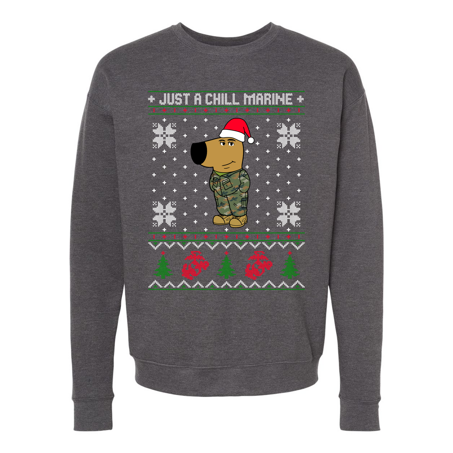 Just a Chill Marine Ugly Christmas Sweaters