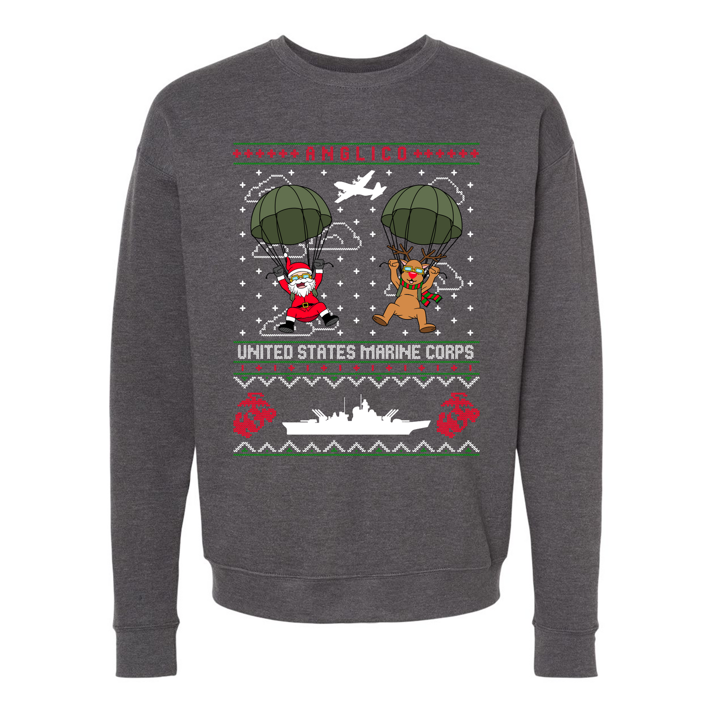 ANGLICO United States Marine Corps Ugly Christmas Sweaters