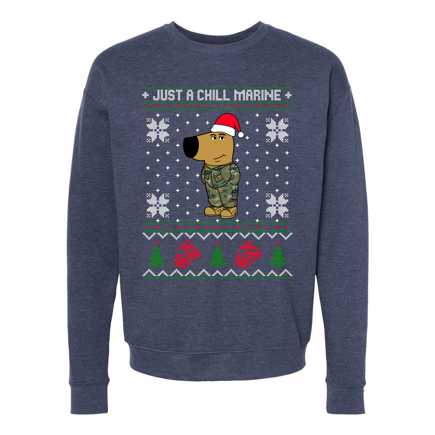 Just a Chill Marine Ugly Christmas Sweaters