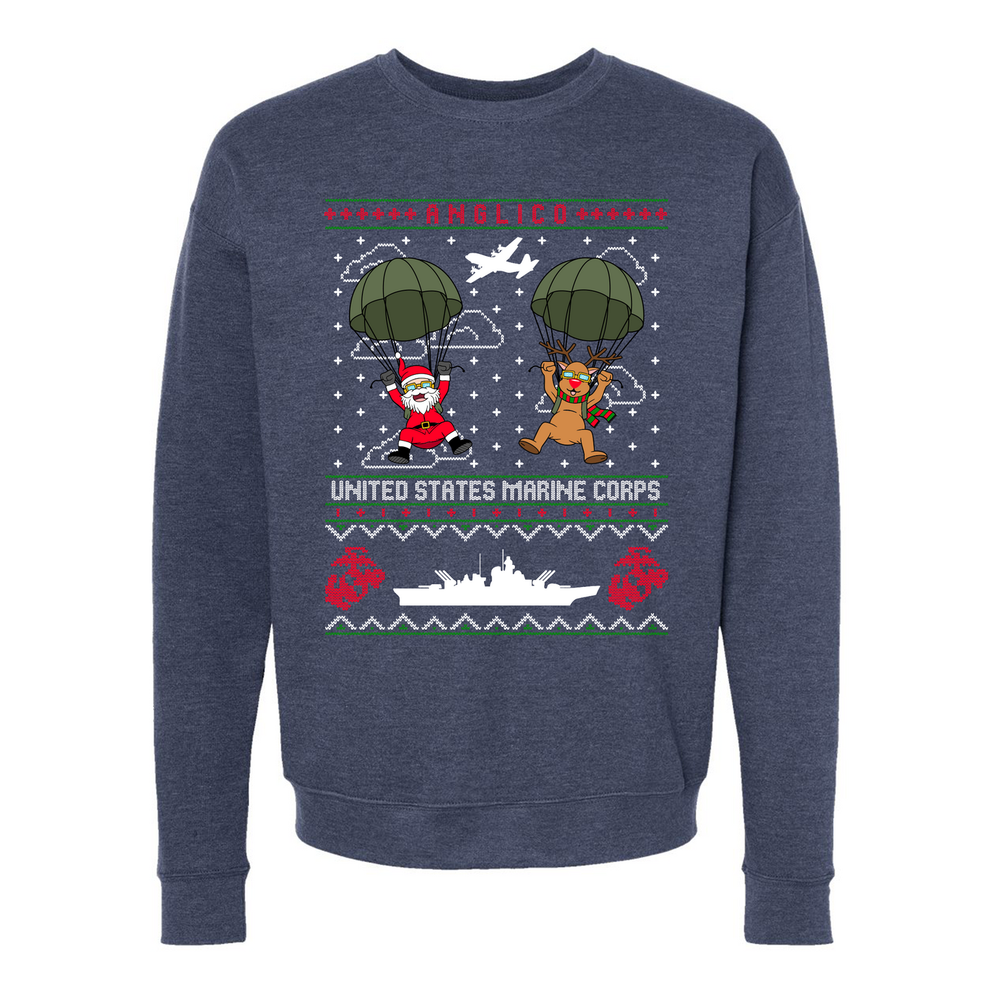 ANGLICO United States Marine Corps Ugly Christmas Sweaters