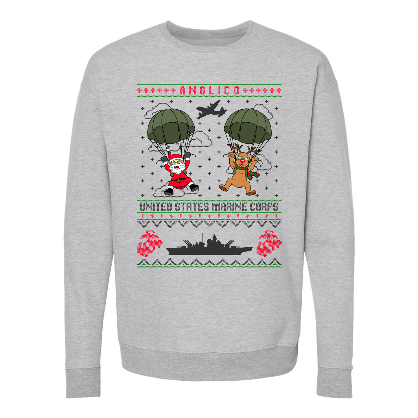 ANGLICO United States Marine Corps Ugly Christmas Sweaters